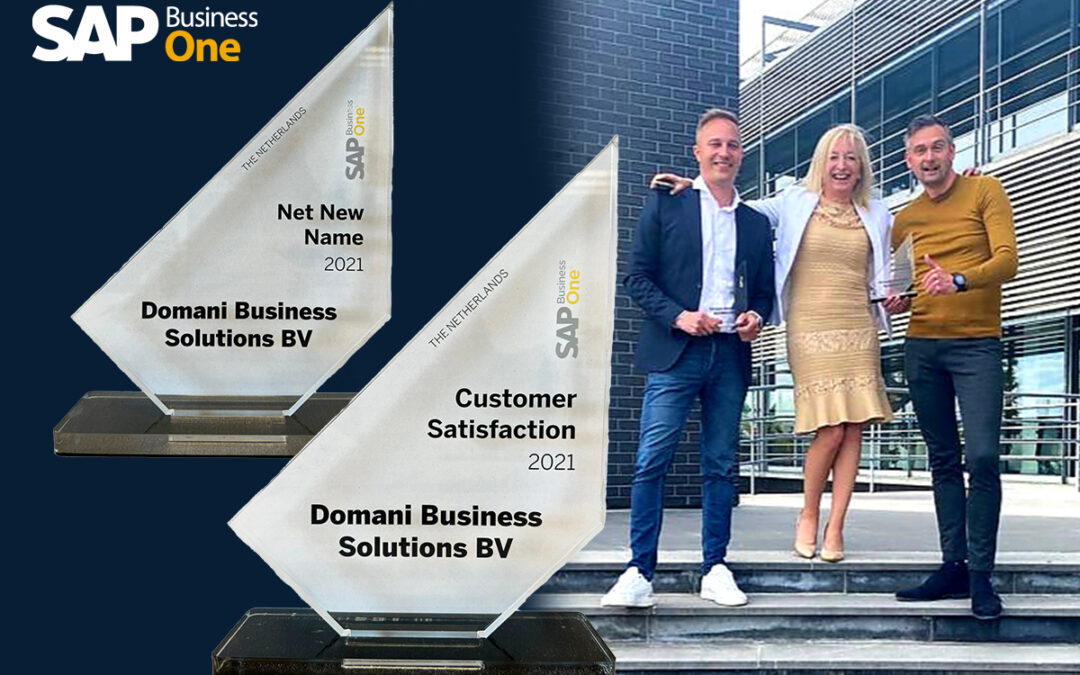 Twee SAP Business One Awards voor Domani Business Solutions in 2021